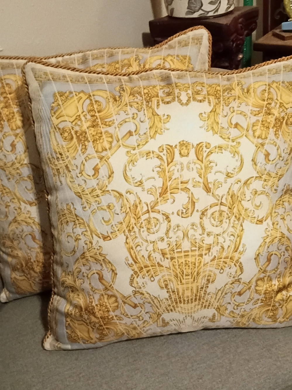 Pair Of Versace Pillows.